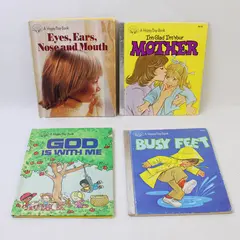 Vintage Lot of 4 Happy Day HC Christian Story Books for Children 1981 - 1986 