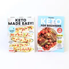 Lot of 2 Magazines on The Keto Diet From Delish & Prevention 2019 2021 Special 