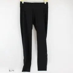 Spalding Women’s M Black Mesh Leg Panels Thick Waistband Leggings