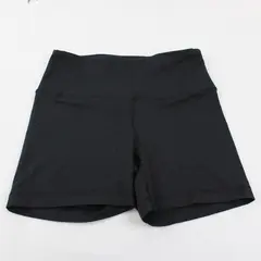 90 Degree by Reflex Women's M Black High Waist Athletic Workout Shorts 5" Inseam