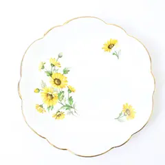 Marlborough Fine China Sunflower Saucer Gold Trim - Used