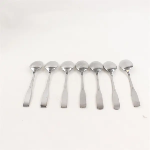 Lot Of 7 Oneida Silver Persuasion (Stainless) Flatware Soup Spoons 7.25" Long