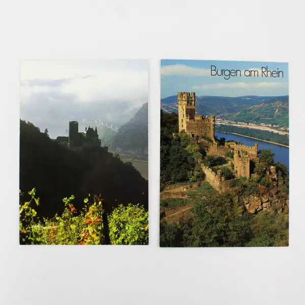 Lot Of 2 Vintage Germany Castle Postcards Burg Sooneck Burg Katz