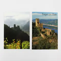 Lot Of 2 Vintage Germany Castle Postcards Burg Sooneck Burg Katz