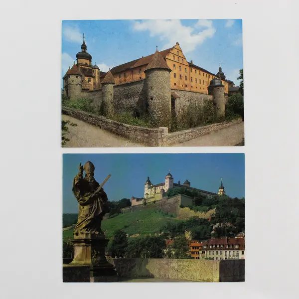 Lot Of 2 Vintage Würzburg Germany Castle Postcards