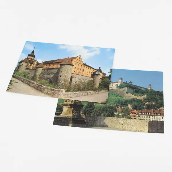 Lot Of 2 Vintage Würzburg Germany Castle Postcards