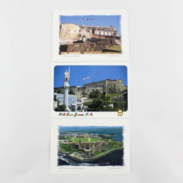 Lot Of 3 Old San Juan Puerto Rico Castillo Postcards