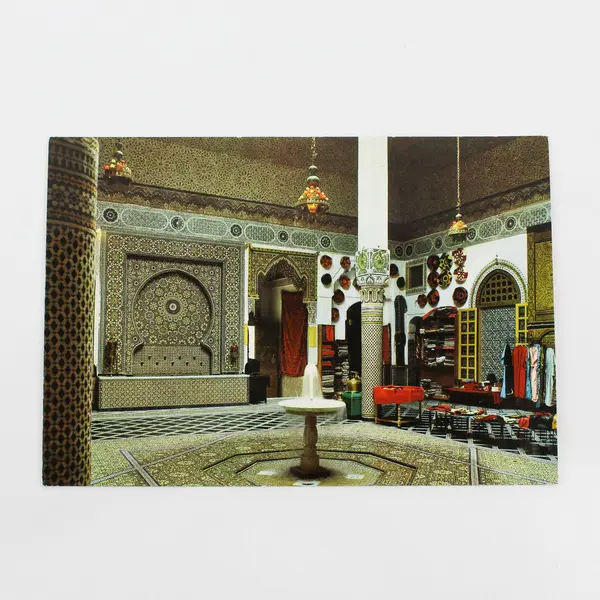 Vintage Fez Morocco Mnabhi Palace Interior Postcard 1981