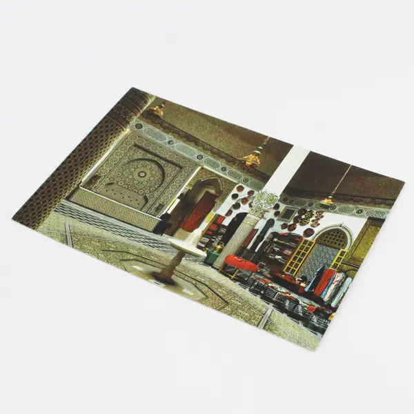 Vintage Fez Morocco Mnabhi Palace Interior Postcard 1981