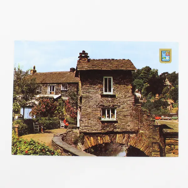 Lot Of 2 Vintage Cumbria England Chrome Postcards Hawkshead Ambleside