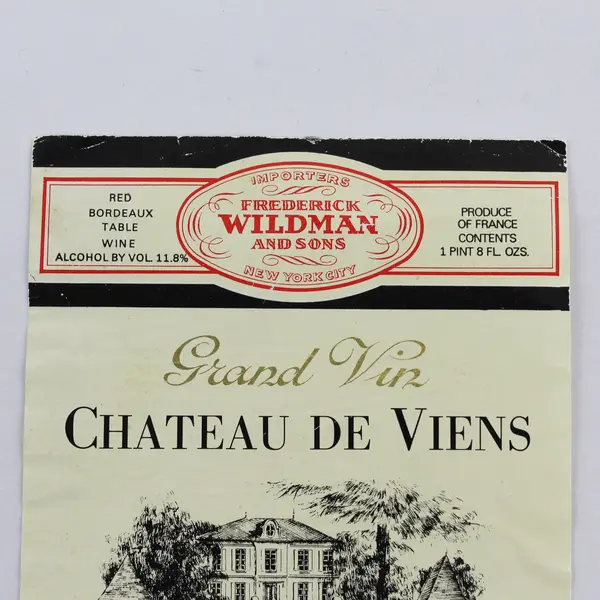 Vintage Bordeaux France 1971 Château De Viens Wine Label