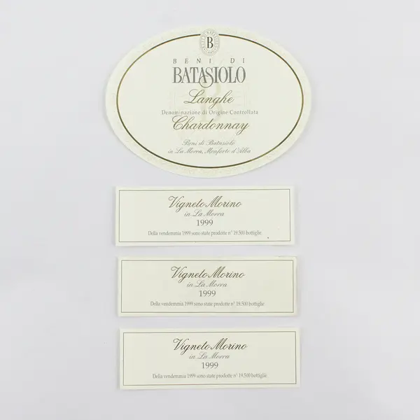 Lot Of 4 Vintage La Morra Italy Fine Wine Labels 1999