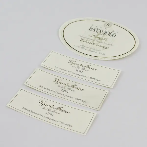 Lot Of 4 Vintage La Morra Italy Fine Wine Labels 1999