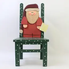 Crazy Mountain Santa Chair Green for Dolls & Plush Holiday Miniature New