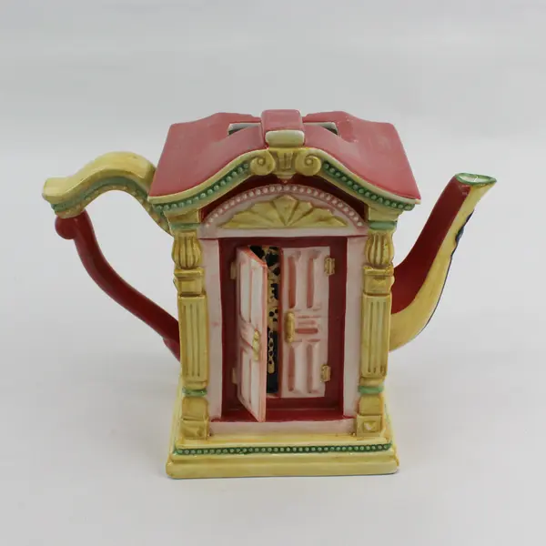 Lot Of 5 Department 56 Storybook "Hickory Dickory Dock" Teapot & 4 Cups (No Lid)