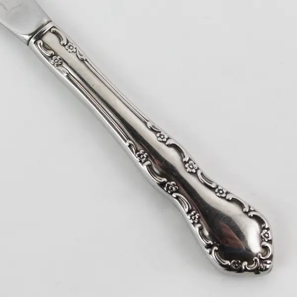 Lot of 6 Oneida Silver Mansion Hall Pattern Stainless Dinner Knives 9" Long Good