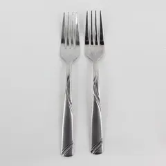 Lot of 2 Cambridge Silver Tabitha Sand Pattern SS Salad Forks 7" Rare Item Good