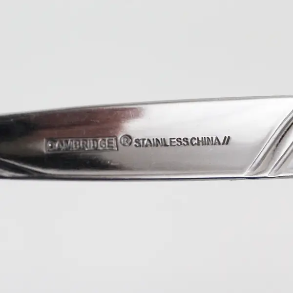 Lot of 2 Cambridge Silver Tabitha Sand Pattern SS Salad Forks 7" Rare Item Good