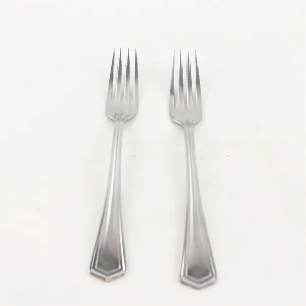 Lot of 2 International Silver (Silco) INS57 Pattern Stainless Dinner Forks 7.5" 