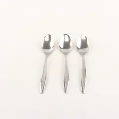 Lot of 3 Customcraft CUS5 Pattern Stainless Steel Teaspoons 5.75" Long