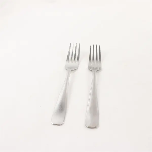Lot of 2 Unknown Brand Stainless Steel Dinner Forks 7" Good Condition