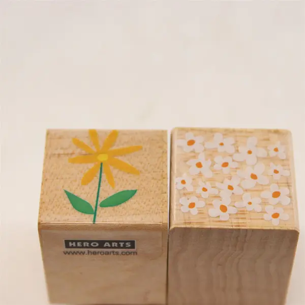 NEW Hero Arts Set 4 Delicate Posies & Pots Boxed Floral Rubber Stamps