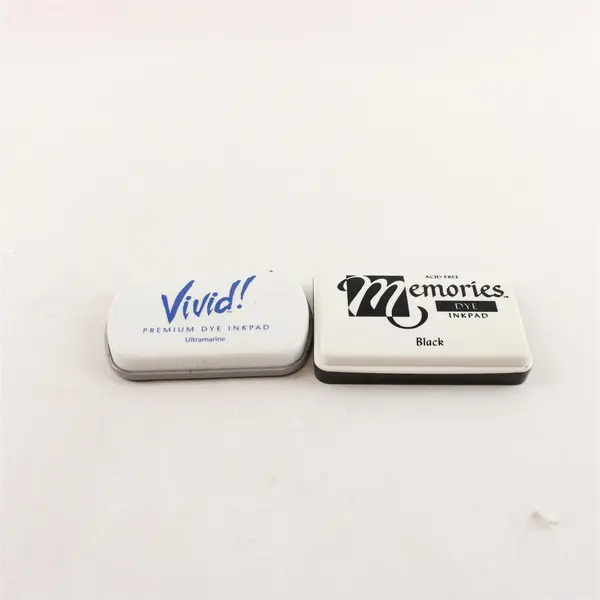 Lot of 2 Dye Ink Pads Black & Ultramarine Memories Acid-Free