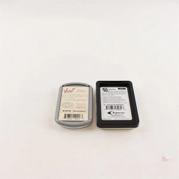 Lot of 2 Dye Ink Pads Black & Ultramarine Memories Acid-Free