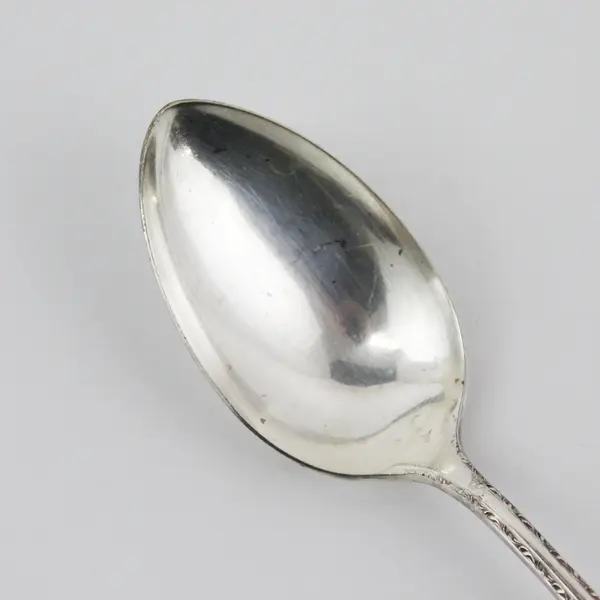 Lot of 5 Associated Silver Yourex Silver Seal Lady Washington Serving Spoons