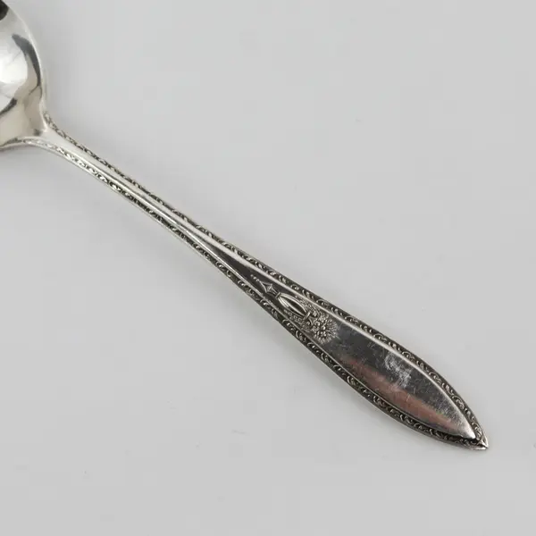 Set of 5 Associated Silver Yourex Silver Seal Lady Washington Tablespoons