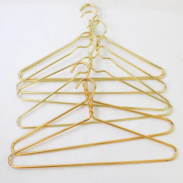 Mixed Lot of 7 Brass Metal Clothes Hangers Different Sizes