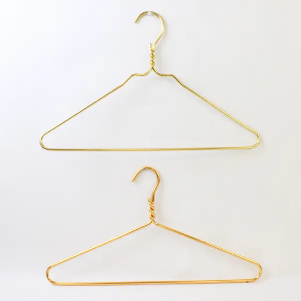 Mixed Lot of 7 Brass Metal Clothes Hangers Different Sizes