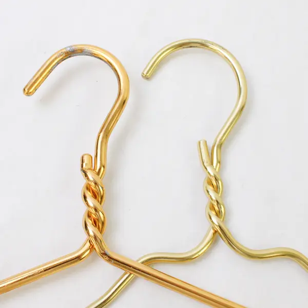 Mixed Lot of 7 Brass Metal Clothes Hangers Different Sizes