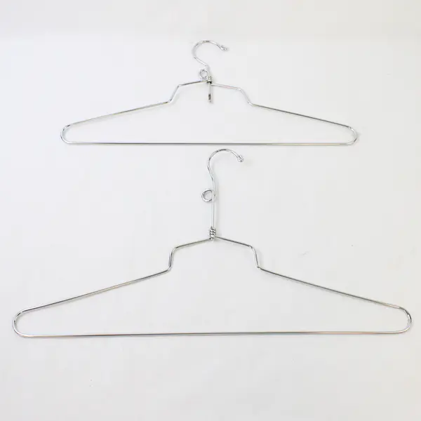 Lot of 18 Silver-Tone Metal Clothes Hangers Varied Sizes