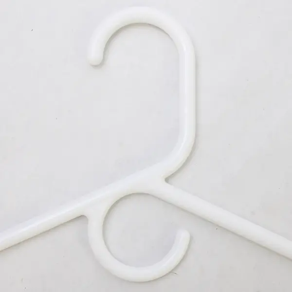 Lot of 8 Thick White Plastic Clothes Hangers