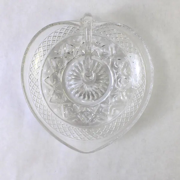 Vintage Imperial Glass Cape Cod Pressed Candy Bowl w/ W Handle