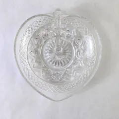 Vintage Imperial Glass Cape Cod Pressed Candy Bowl w/ W Handle