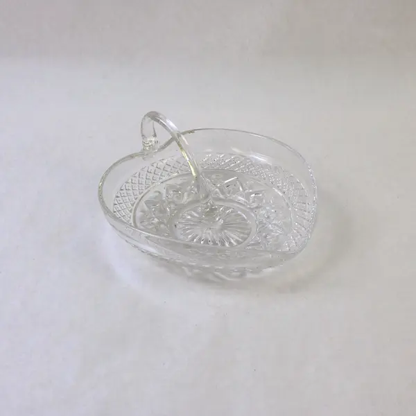 Vintage Imperial Glass Cape Cod Pressed Candy Bowl w/ W Handle