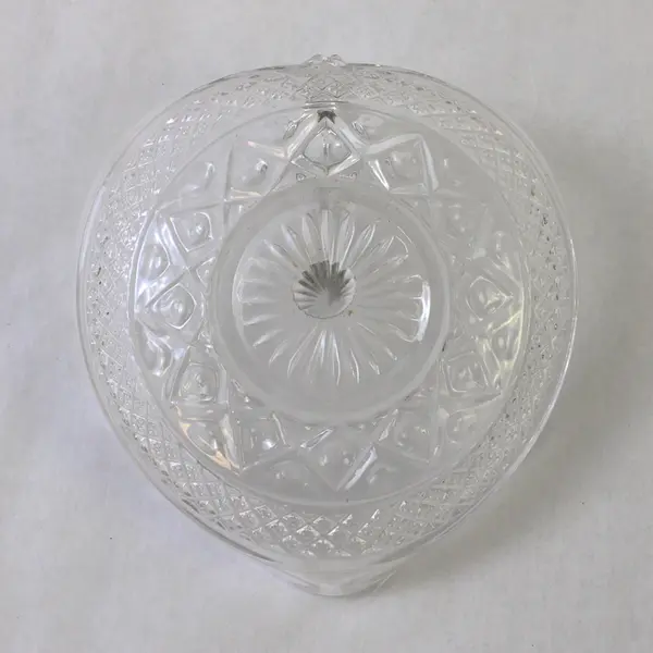 Vintage Imperial Glass Cape Cod Pressed Candy Bowl w/ W Handle