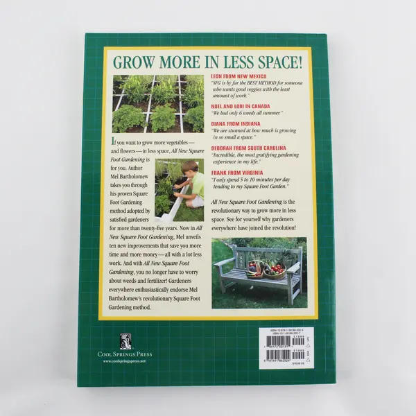 All New Square Foot Gardening Grow More In Less Space Mel Bartholomew 2006 PB