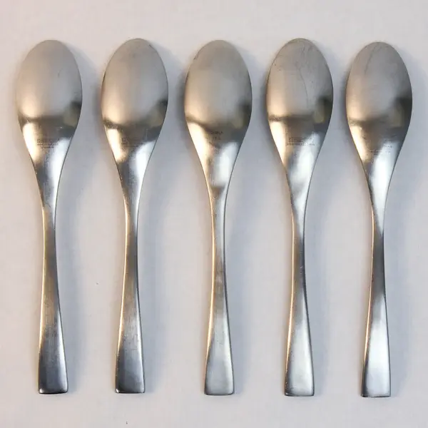 Lot Of 5 Cambridge Silver Strata (Stainless) Pattern Flatware Soup Spoons 8"