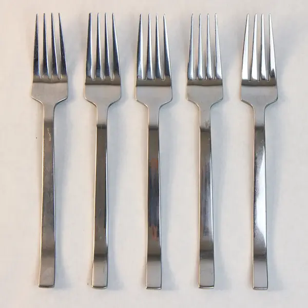 Lot Of 5 IKEA Lard (Stainless) Pattern Flatware Dinner Forks 7.75" Long