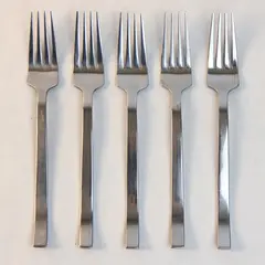 Lot Of 5 IKEA Lard (Stainless) Pattern Flatware Dinner Forks 7.75" Long
