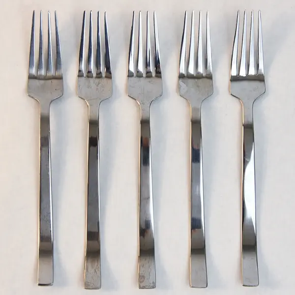 Lot Of 5 IKEA Lard (Stainless) Pattern Flatware Salad Forks 6.75" Long