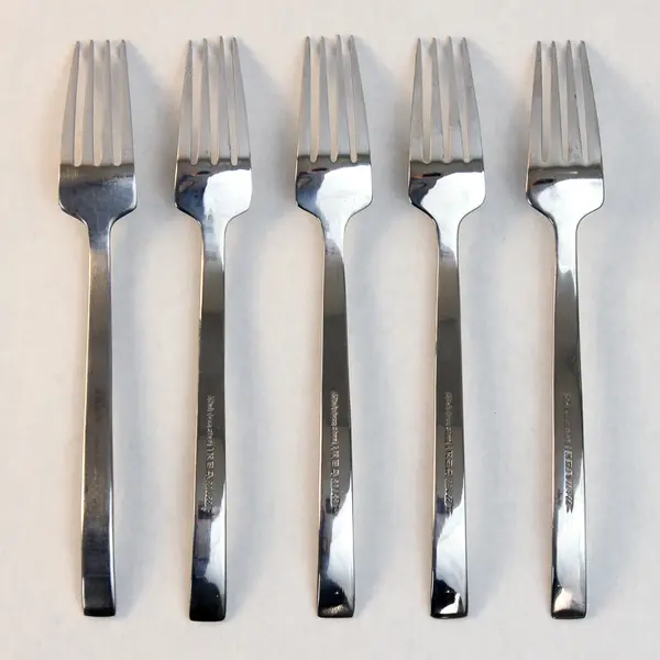Lot Of 5 IKEA Lard (Stainless) Pattern Flatware Salad Forks 6.75" Long
