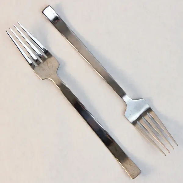 Lot Of 5 IKEA Lard (Stainless) Pattern Flatware Salad Forks 6.75" Long