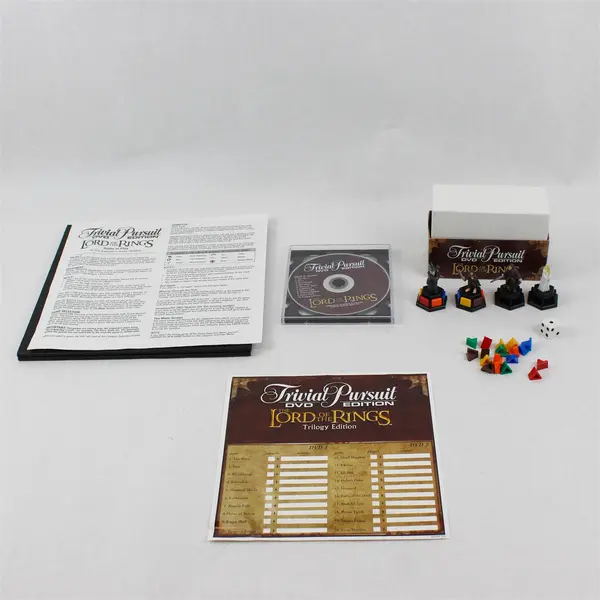 The Lord Of The Rings Trivial Pursuit Trilogy Ed. DVD Board Game Complete 2004