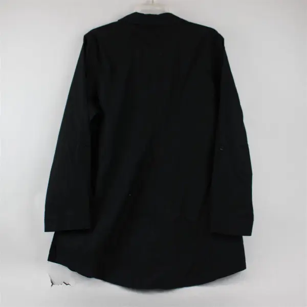 Chico's No-Iron Black Long-Sleeved Cotton Button-Up Women's Size 3