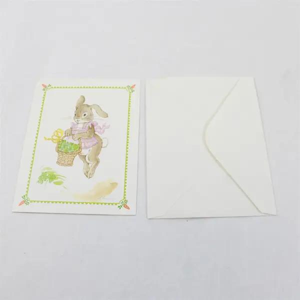Set of 2 Vintage Current Inc. Floppy-Eared Bunnies Spring Notecards Unused