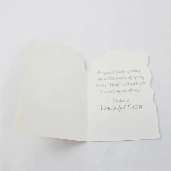 Vintage American Greetings Forget Me Not Bunnies in Basket Easter Card Unused